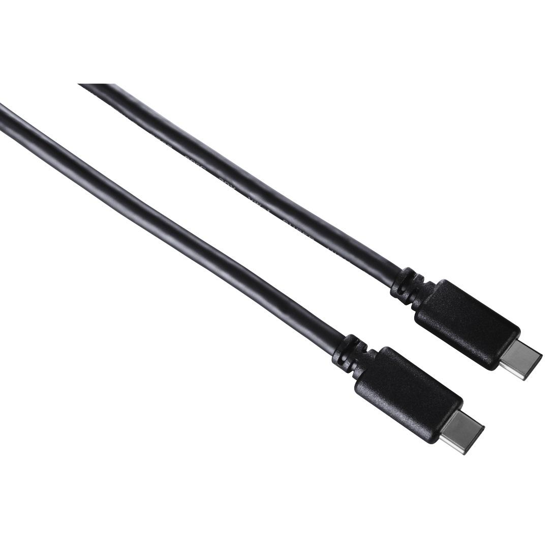 Кабел HAMA USB-C мъжко - USB-C мъжко, 1.8 м, черен,480Mb/s