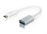 Адаптер  j5create JUCX05, USB-C 3.1 мъжко - USB-A женско 5Gb/s, Бял, 90см