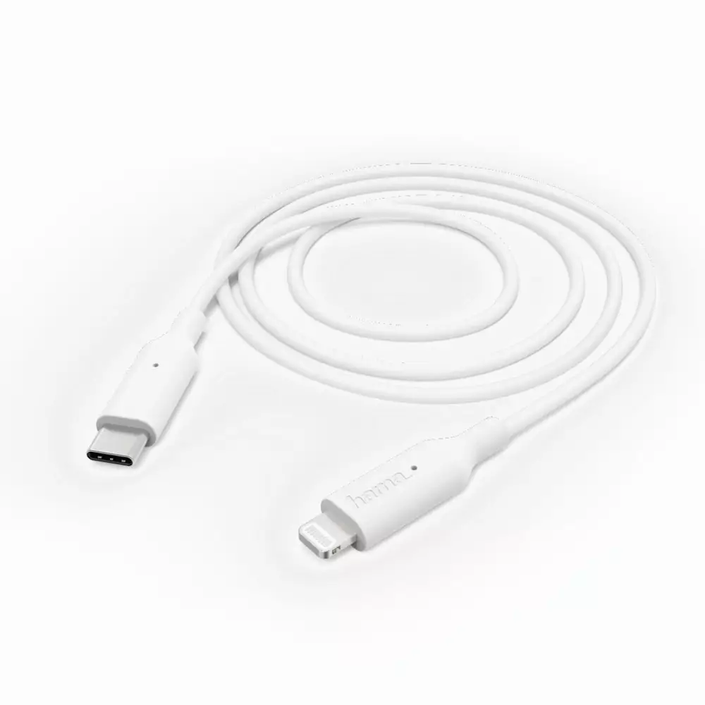 Кабел  HAMA 183295, USB Type-C - Lightning, 1м, Бял