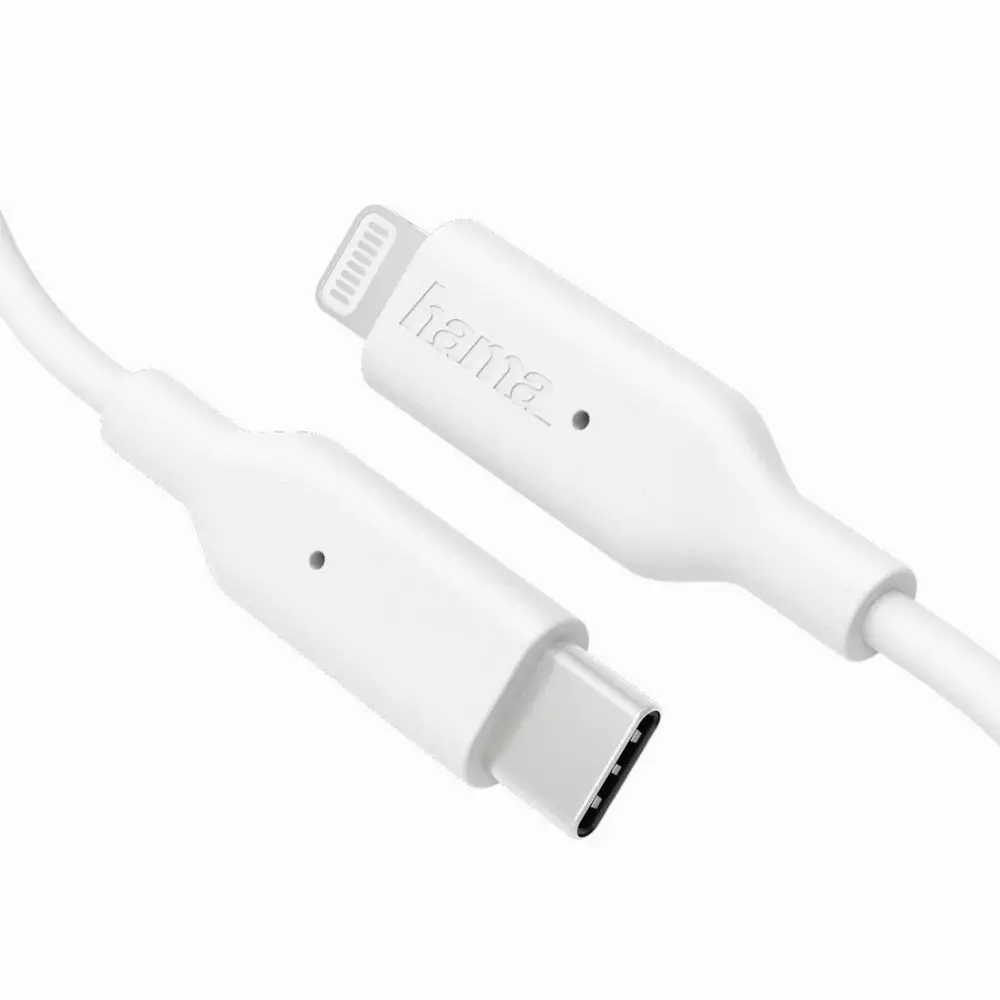 Кабел  HAMA 183295, USB Type-C - Lightning, 1м, Бял