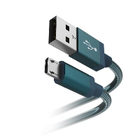 Кабел HAMA Metal, USB 2.0 - micro USB, 1.5 м., син