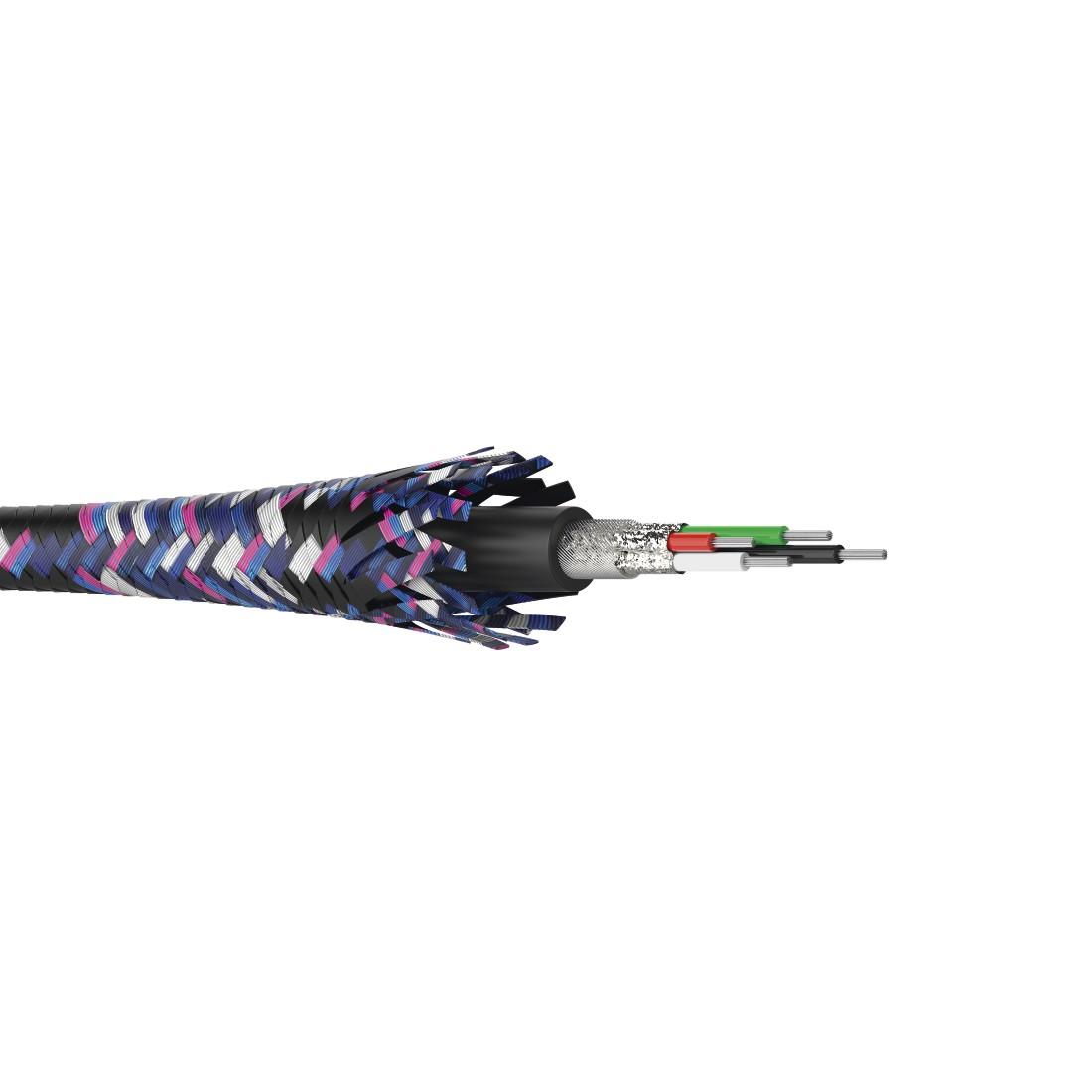 Кабел HAMA Sporty, USB-C мъжко-USB-A мъжко, 1.5 м., 480Mbit/s, син/розов