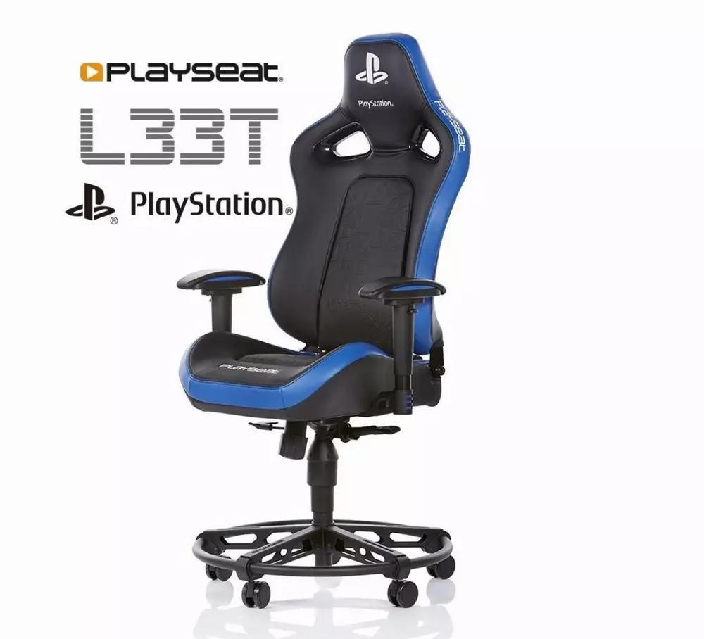 Геймърски стол Playseat L33T PlayStation, Черен/Син