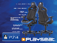 Геймърски стол Playseat L33T PlayStation, Черен/Син