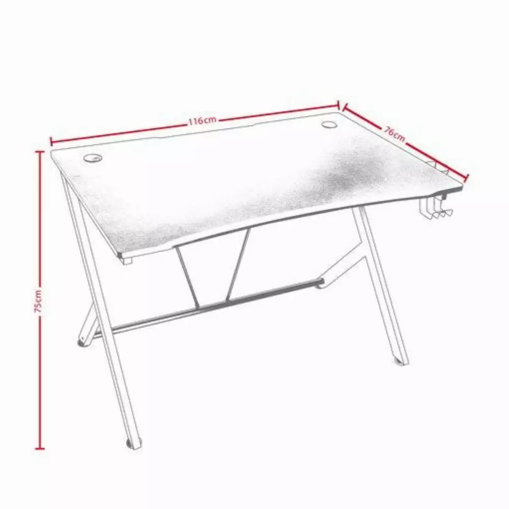 Геймърско бюро Nitro Concepts D12, Black/Red