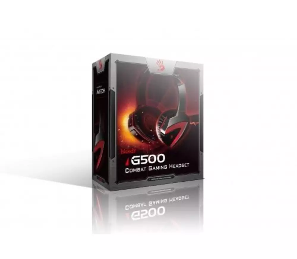 Геймърски слушалки A4TECH Bloody G500, Микрофон, Черно/Червено