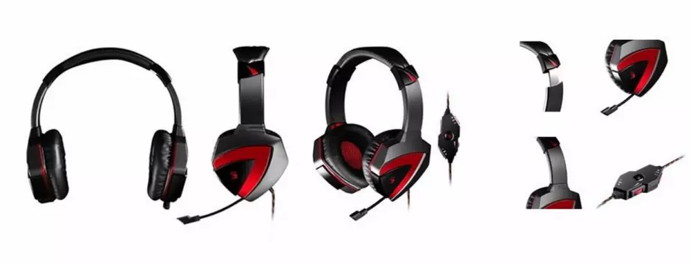 Геймърски слушалки A4TECH Bloody G501 с Микрофон Черно/Червено