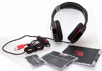 Геймърски слушалки A4TECH Bloody G501 с Микрофон Черно/Червено