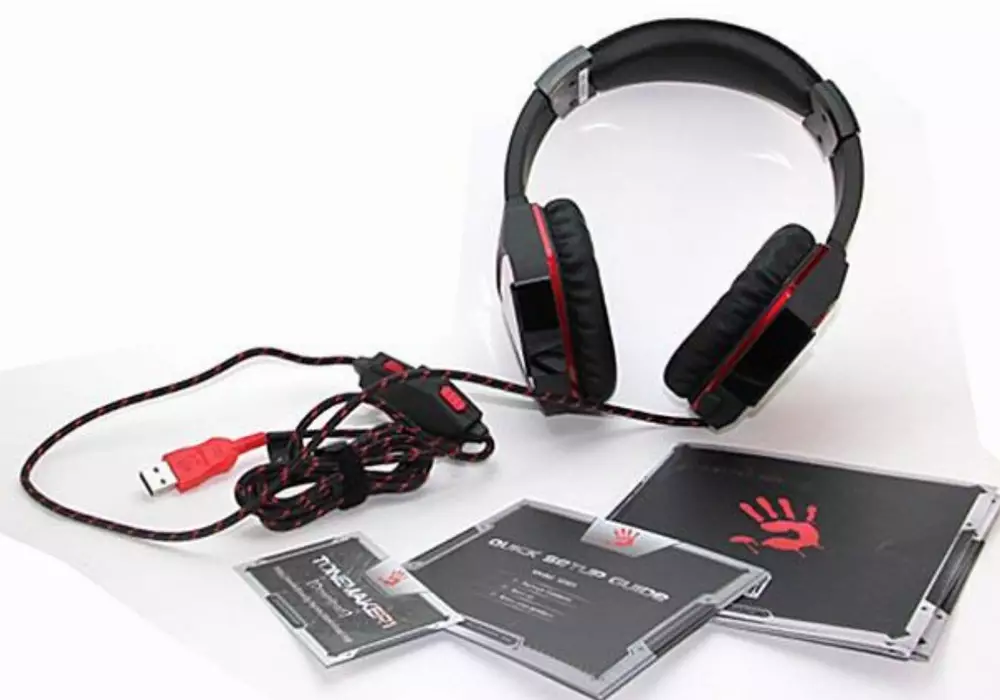 Геймърски слушалки A4TECH Bloody G501 с Микрофон Черно/Червено