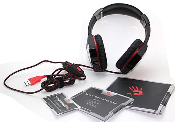Геймърски слушалки A4TECH Bloody G501 с Микрофон Черно/Червено