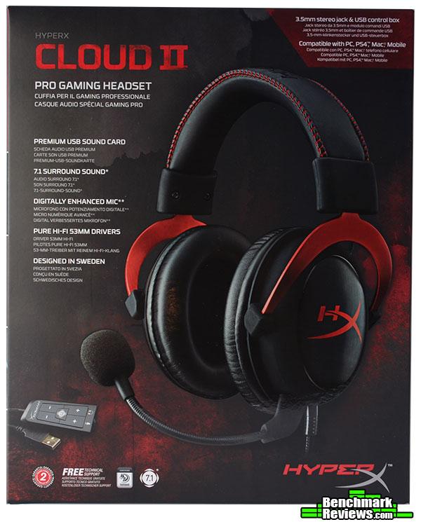 Геймърски слушалки HyperX, Cloud II Red, Микрофон, Черно/Червено