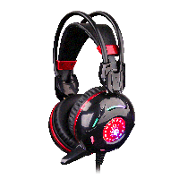 Геймърски слушалки A4TECH, Bloody G300, Микрофон, черно с червено