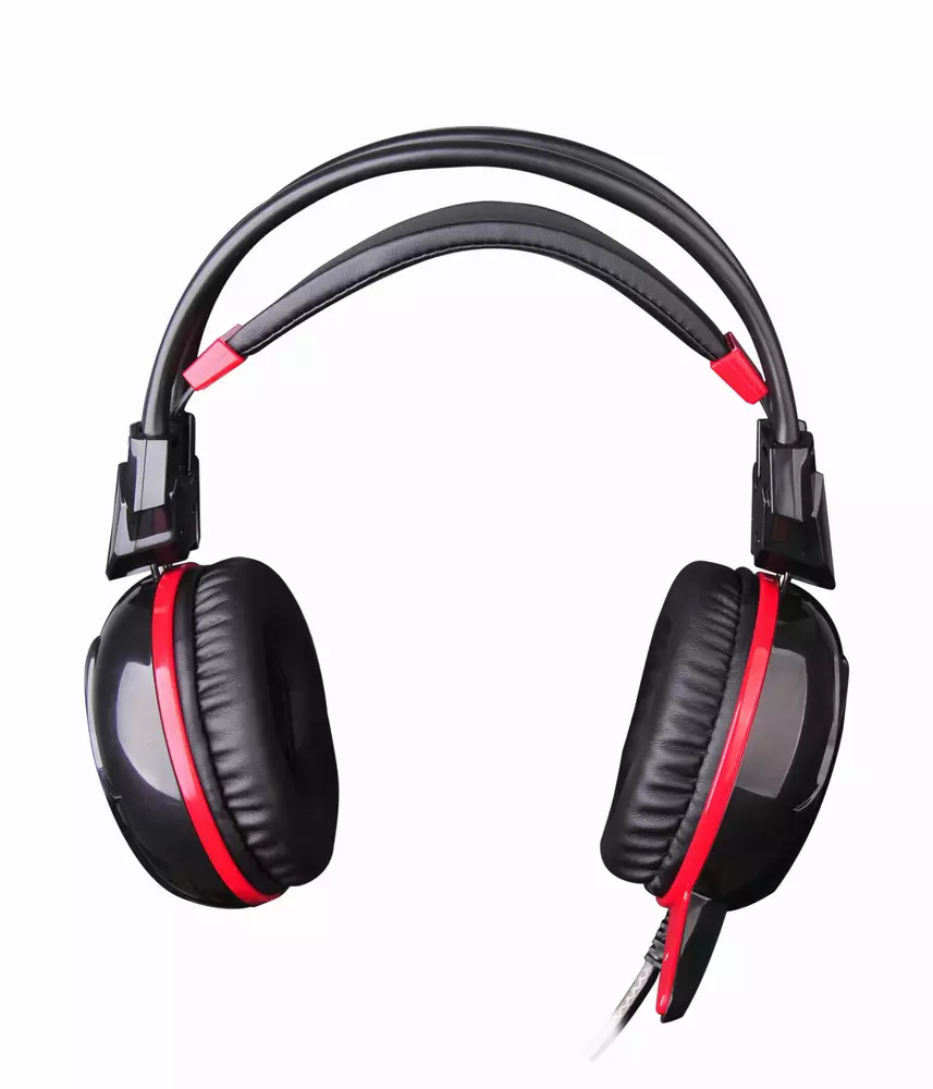 Геймърски слушалки A4TECH, Bloody G300, Микрофон, черно с червено
