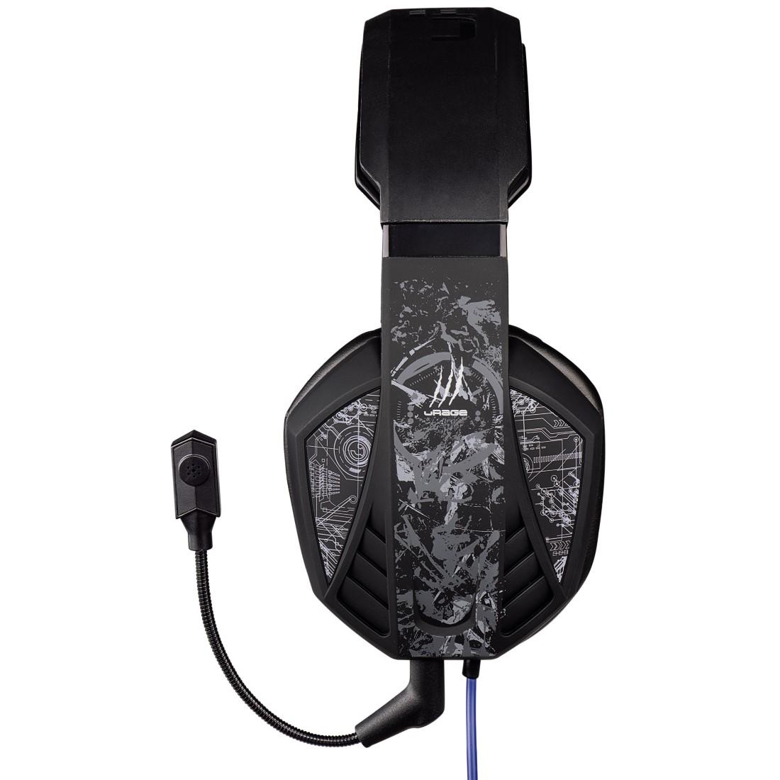 Геймърски слушалки Hama, Urage Soundz Black, Микрофон, Черно