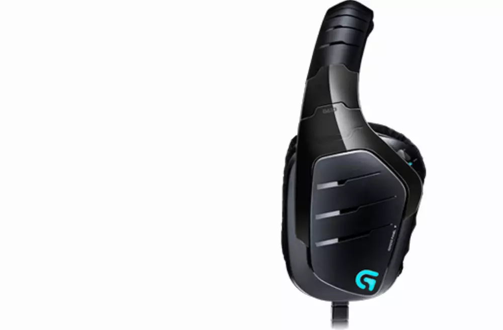 Геймърски слушалки Logitech, G633 Artemis Spectrum RGB 7.1 Surround Sound, Микрофон, Черни