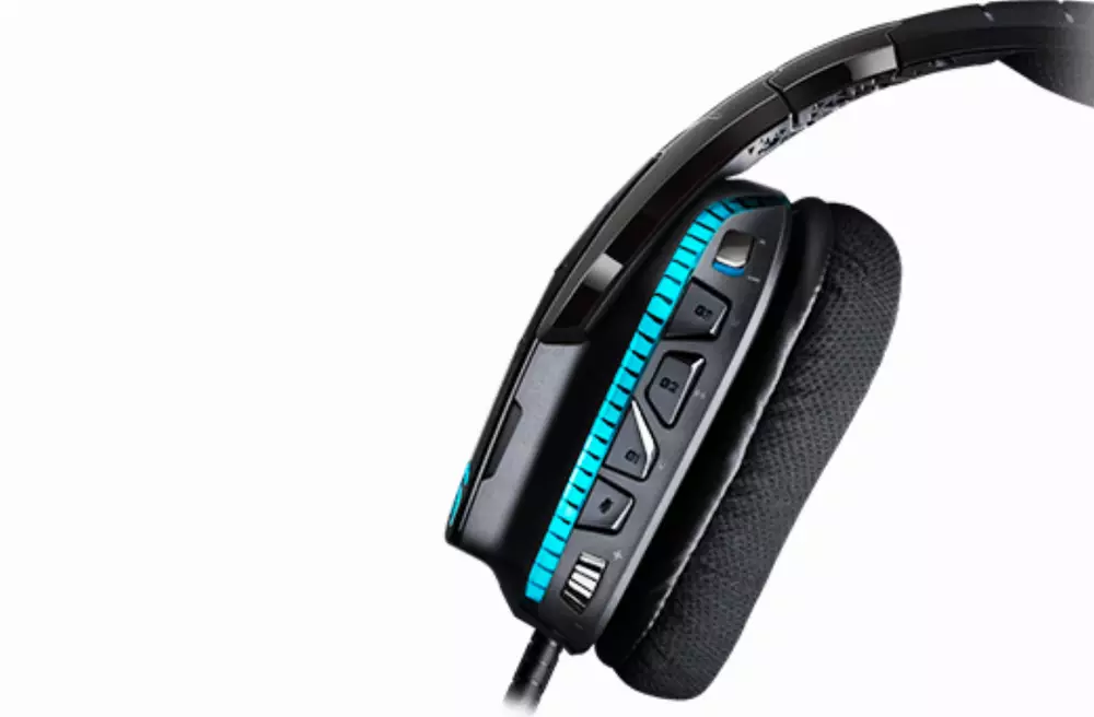 Геймърски слушалки Logitech, G633 Artemis Spectrum RGB 7.1 Surround Sound, Микрофон, Черни