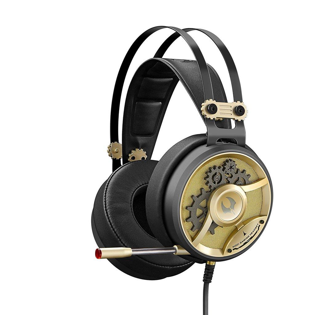 Gaming ακουστικά με μικρόφωνο A4TECH Bloody HiFi M660 Chronometer Gold Μαύρο/Χρυσό