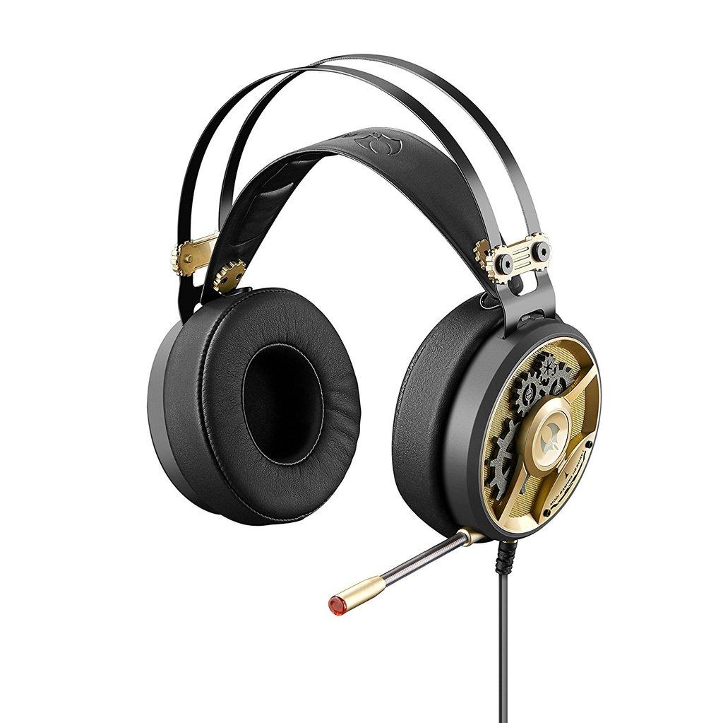 Gaming ακουστικά με μικρόφωνο A4TECH Bloody HiFi M660 Chronometer Gold Μαύρο/Χρυσό