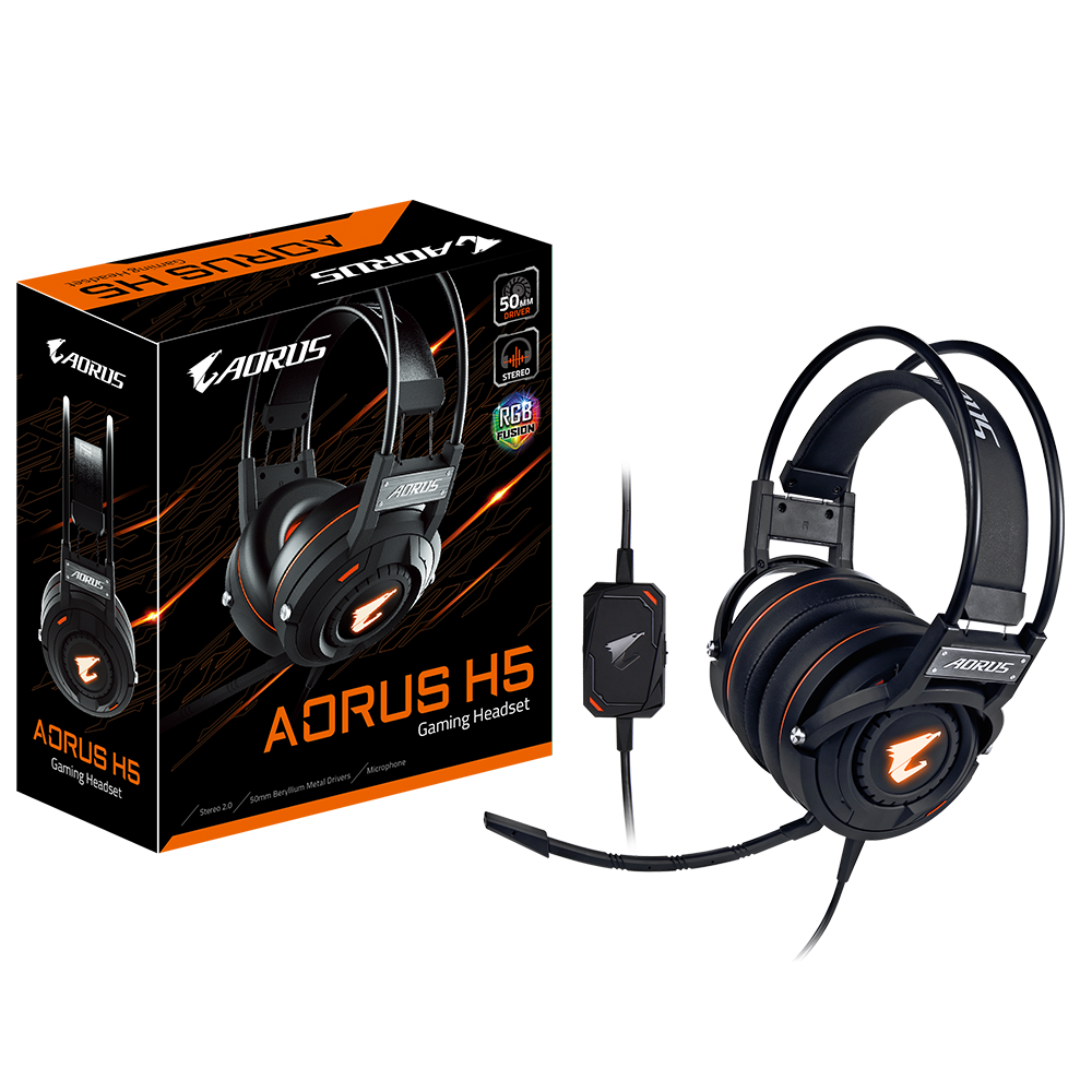 Геймърски слушалки Gigabyte Aorus H5 RGB Fusion