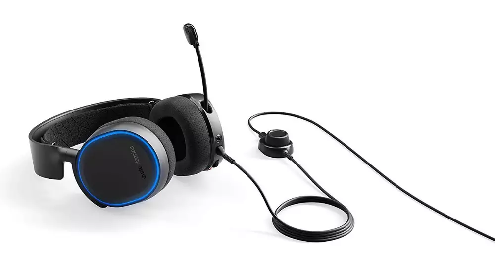 Геймърски слушалки SteelSeries, Arctis 5 Black 2019 Edition 7.1, Микрофон, Черно