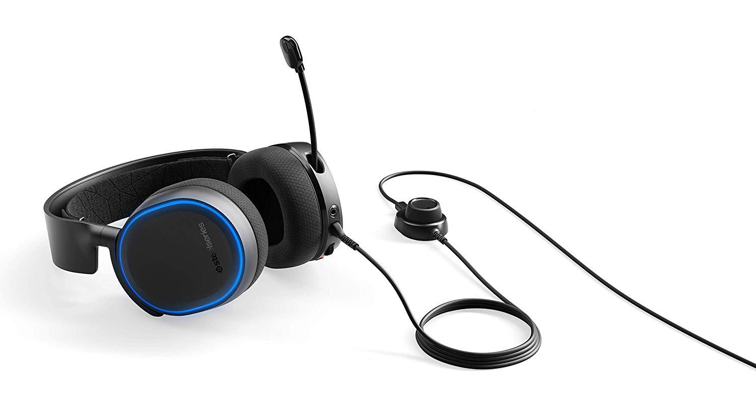 Геймърски слушалки SteelSeries, Arctis 5 Black 2019 Edition 7.1, Микрофон, Черно