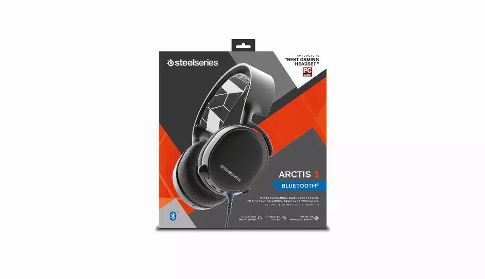 Геймърски слушалки SteelSeries, Arctis 3 Bluetooth Black 2019 Edition, Микрофон, Черно