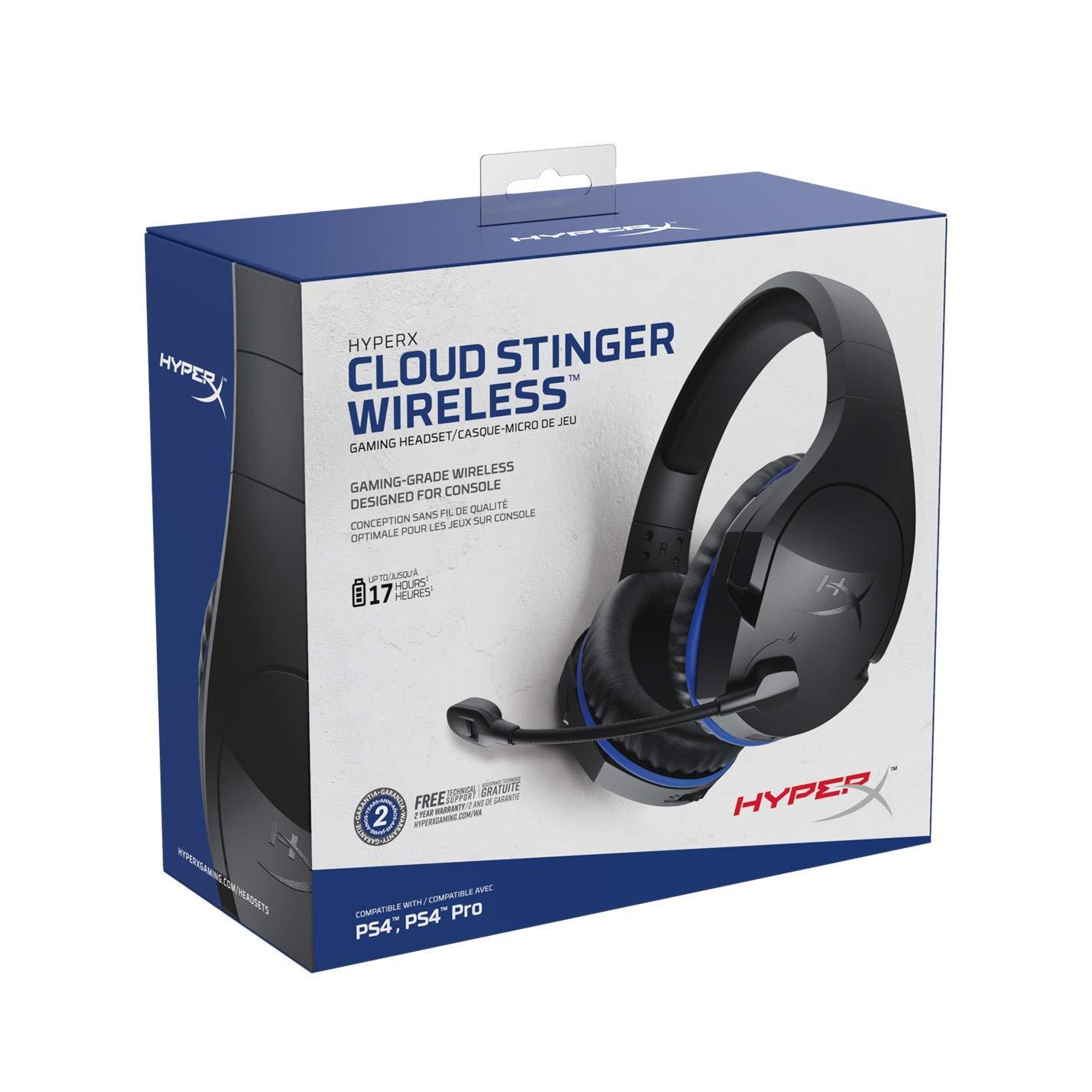 Геймърски безжични слушалки HyperX, Cloud Stinger Wireless, Микрофон, Черен