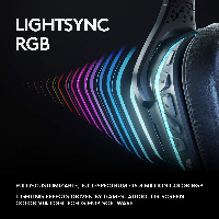 Геймърски слушалки Logitech,  G935 7.1 Wireless 7.1 Surround Lightsync, Безжични, Черни