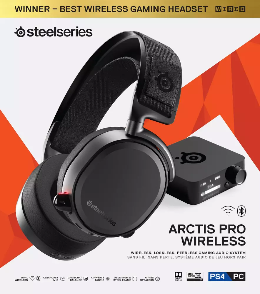 Геймърски слушалки SteelSeries Arctis Pro Wireless