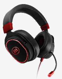 Геймърски слушалки MAXELL Samurai CA-H-MIC-1200, микрофон, вибрация, Черен/Червен