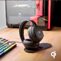 Безжични геймърски слушалки HyperX Cloud Flight S - Qi Charging, Черни