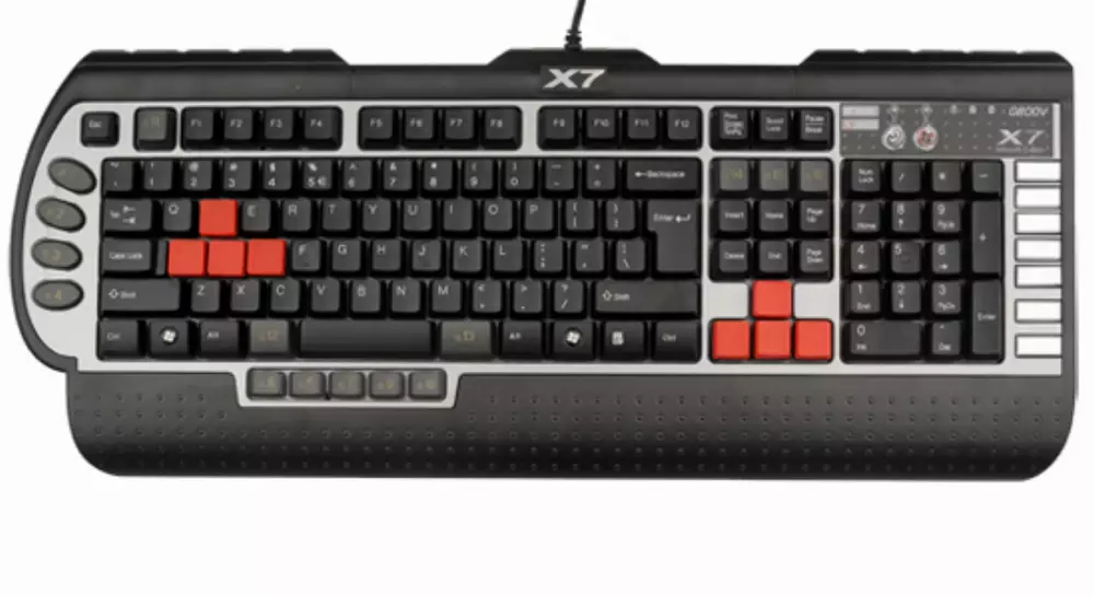 Геймърска клавиатура A4tech, X7 G800V, USB, Черна 