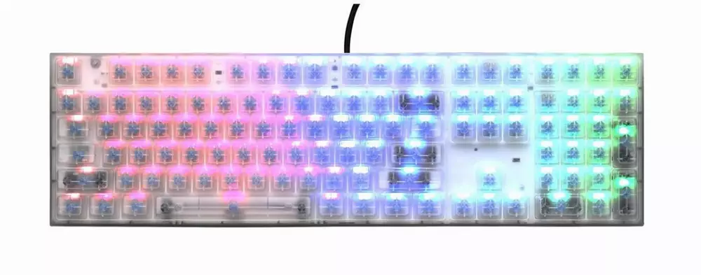 Геймърска механична клавиатура Cooler Master, MasterKeys Pro L Crystal Edition, Сини Суичове
