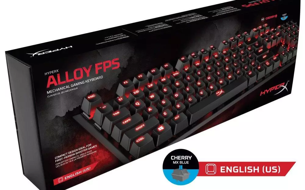 Геймърскa механична клавиатура Kingston HyperX, Alloy Red, Червени суичове