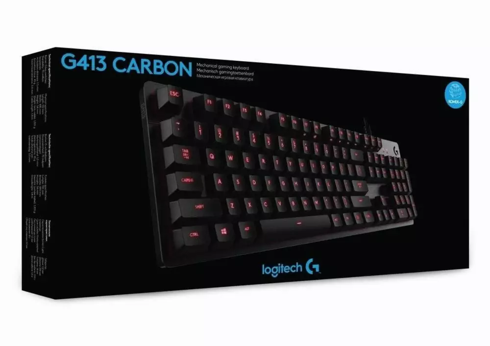 Геймърска механична клавиатура Logitech G413 Carbon, Romer-G суичове