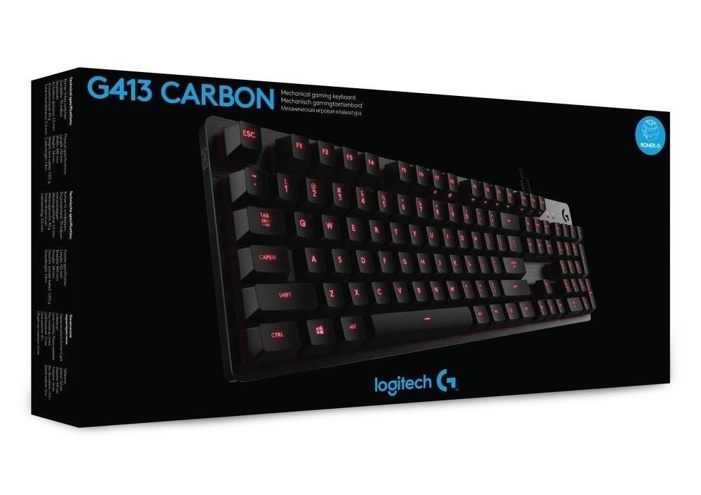 Геймърска механична клавиатура Logitech G413 Carbon, Romer-G суичове