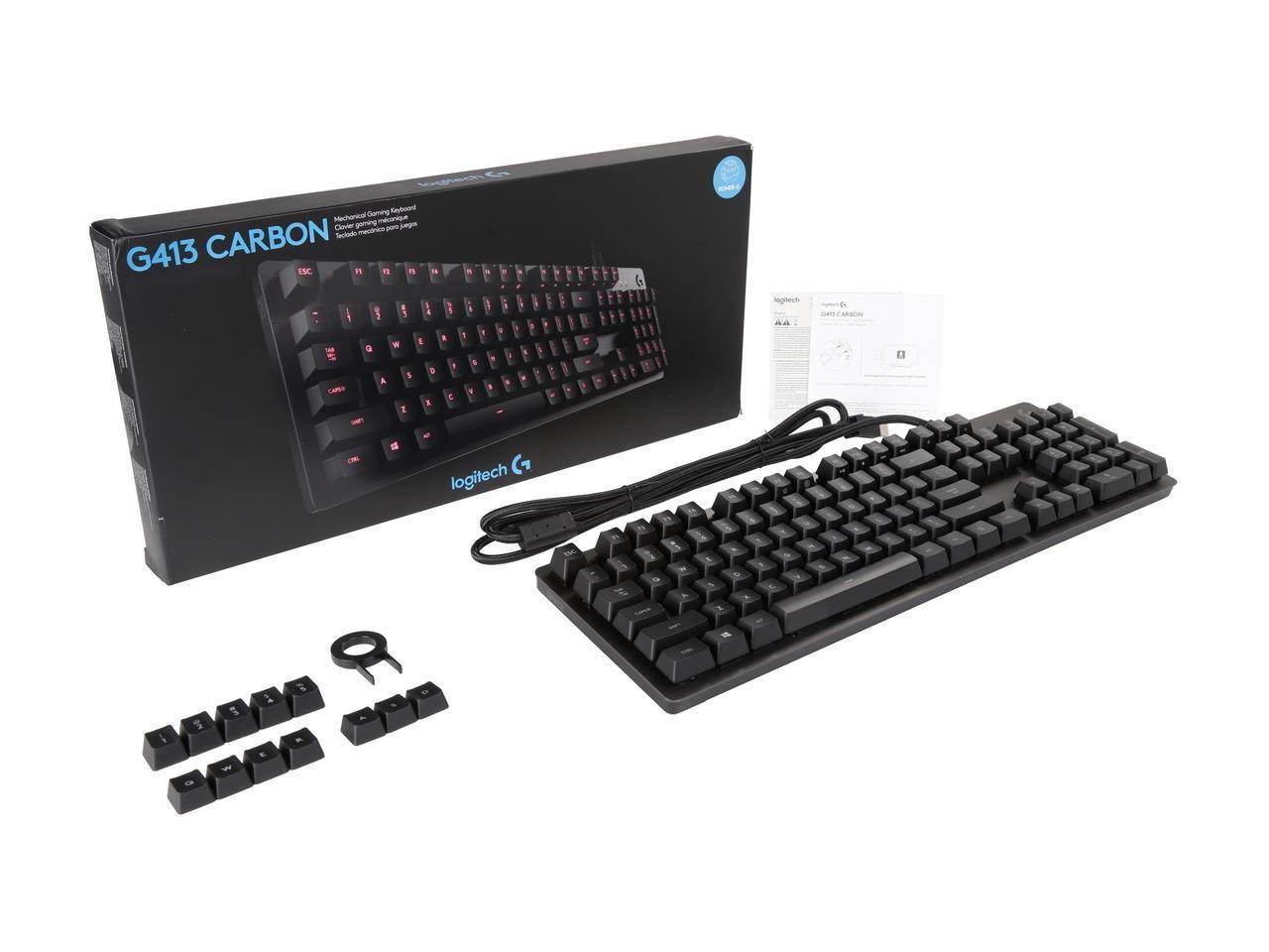 Геймърска механична клавиатура Logitech G413 Carbon, Romer-G суичове