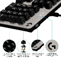 Геймърска механична клавиатура Logitech G413 Silver, Romer-G суичове