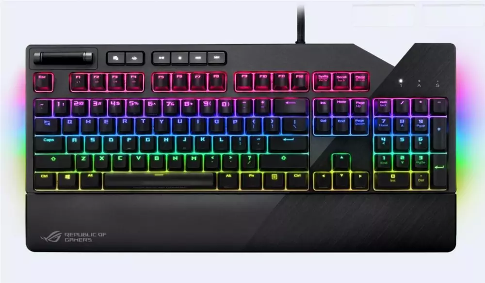 Геймърска механична клавиатура Asus ROG Strix Flare Cherry MX Brown RGB Aura Sync