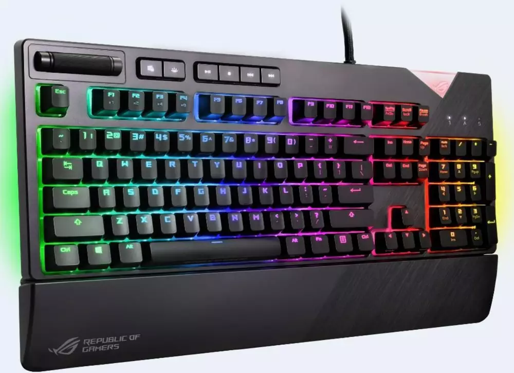 Геймърска механична клавиатура Asus ROG Strix Flare Cherry MX Brown RGB Aura Sync