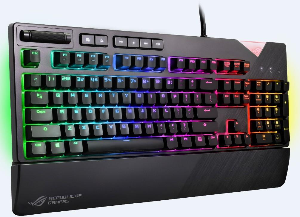 Геймърска механична клавиатура Asus ROG Strix Flare Cherry MX Brown RGB Aura Sync