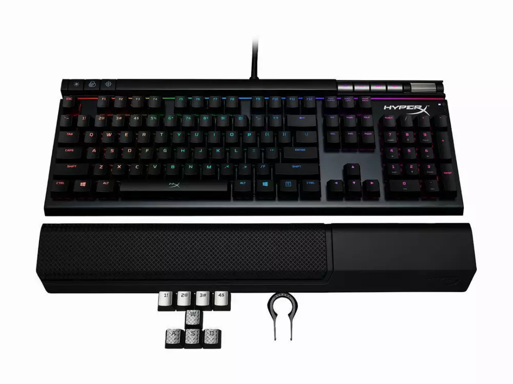 Геймърскa механична клавиатура Kingston HyperX Alloy Elite RGB червени суичове