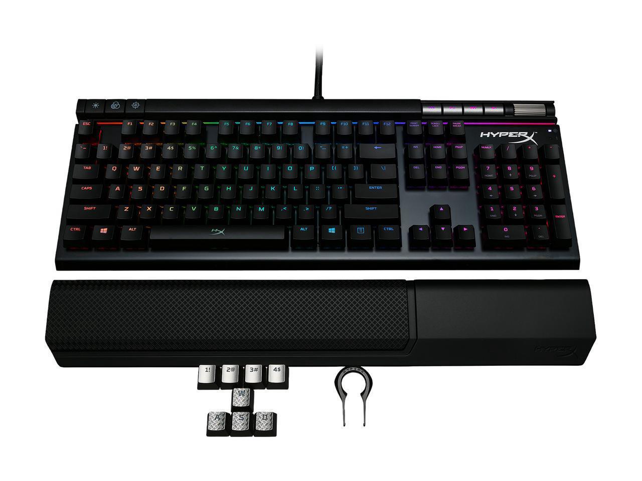 Геймърскa механична клавиатура Kingston HyperX Alloy Elite RGB червени суичове