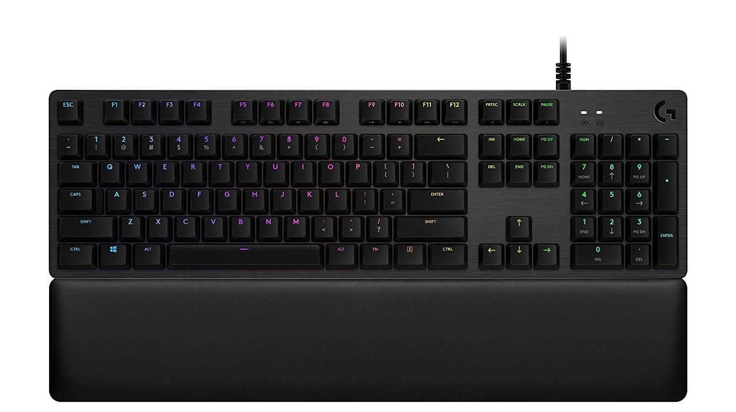 Геймърска механична клавиатура Logitech G513 Carbon RGB, GX Blue суичове - 920-008934