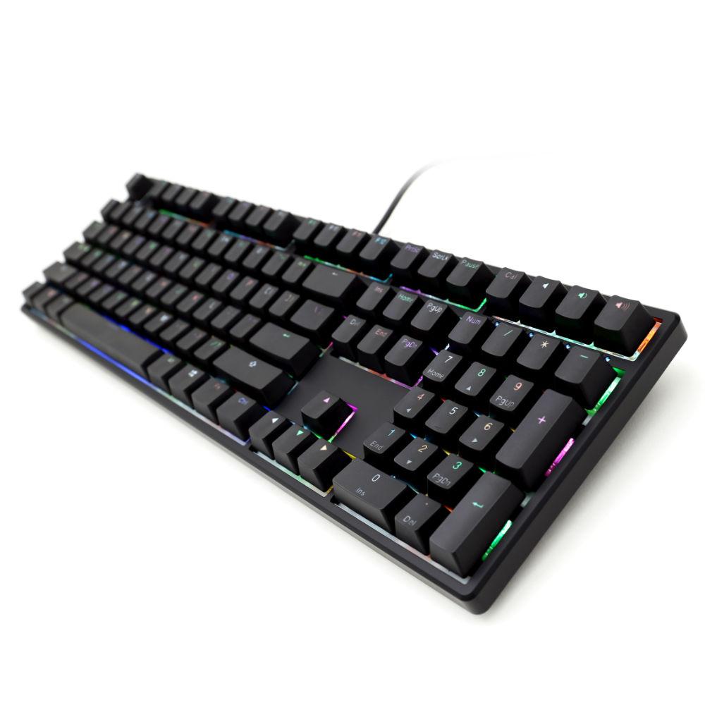 Геймърска механична клавиатура Ducky One Black RGB, CherryMX Silver, RGB, PBT Double-Shot