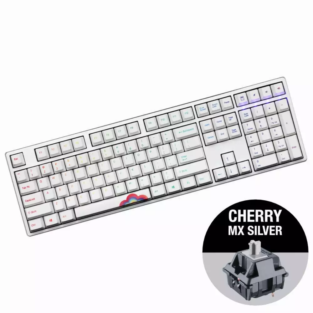 Геймърскa механична клавиатура Ducky One Rainbow, Cherry MX Silver