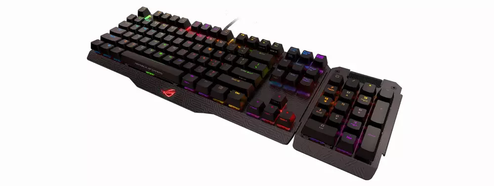 Геймърска механична клавиатура Asus ROG Claymore Cherry MX Red RGB Aura Sync