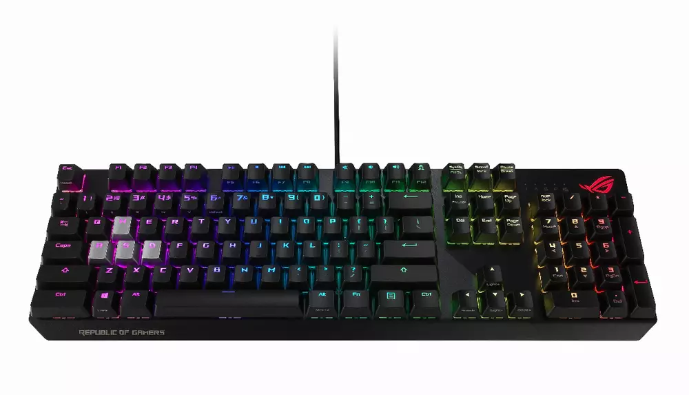 Геймърска механична клавиатура Asus ROG Strix Scope RGB Red switch