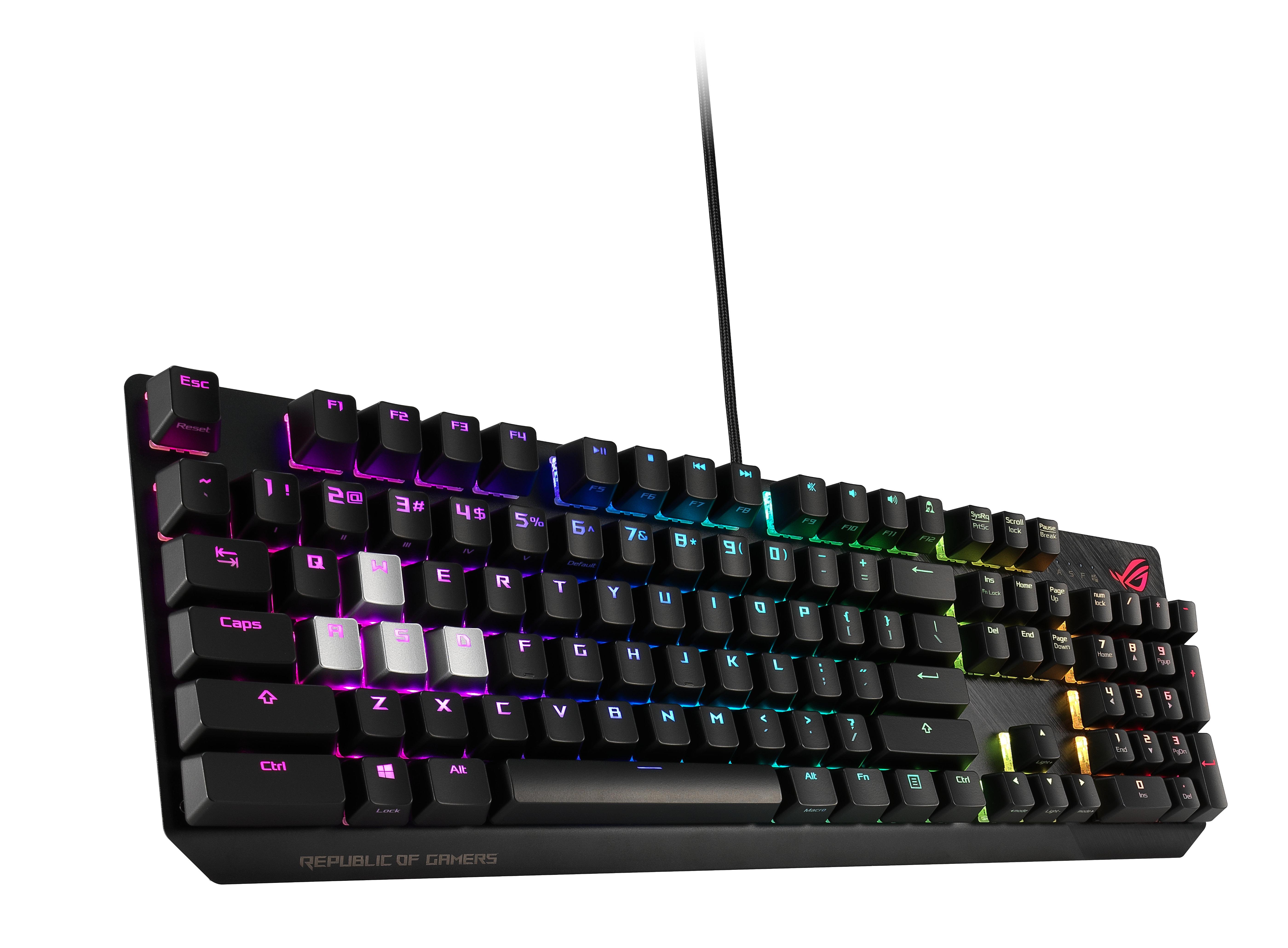 Геймърска механична клавиатура Asus ROG Strix Scope RGB Red switch