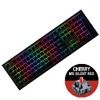 Геймърскa механична клавиатура Ducky Shine 7 Gunmetal Gray RGB, Cherry MX Silent Red